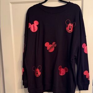 Disney Black and Red Mickey Mouse Sweater
